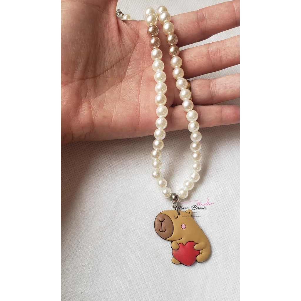 COLAR INFANTIL TEMA CAPIVARA