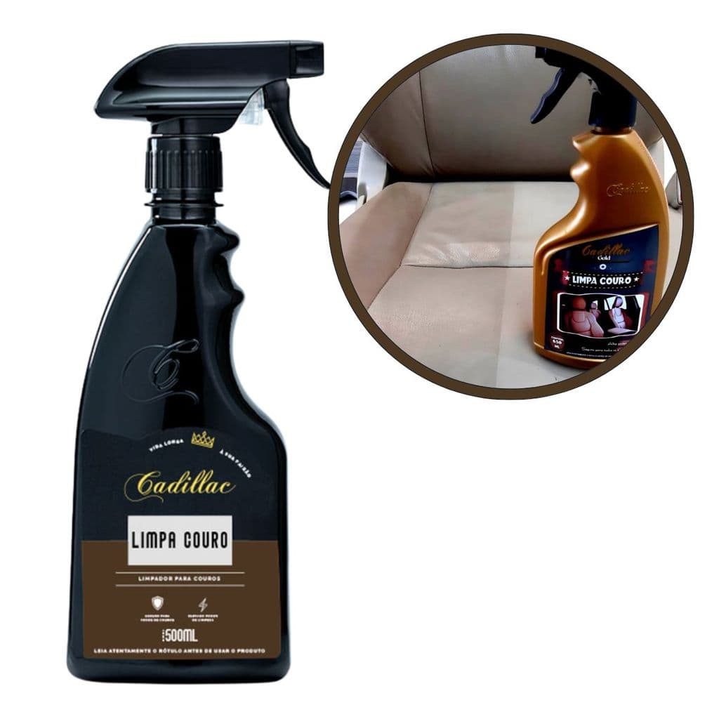 Limpa Couro Cadillac 500ml Limpador De Couros