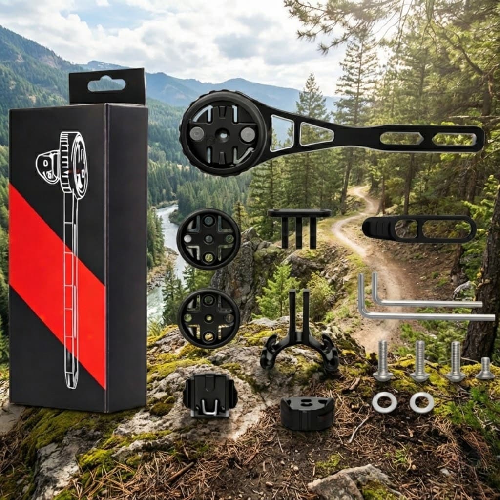 Suporte GPS Bike Mesa Alumínio Garmin Xoss Atrio Bryton Igpsport Absolute + Adaptador GoPro Câmera e Farol Tático Speed