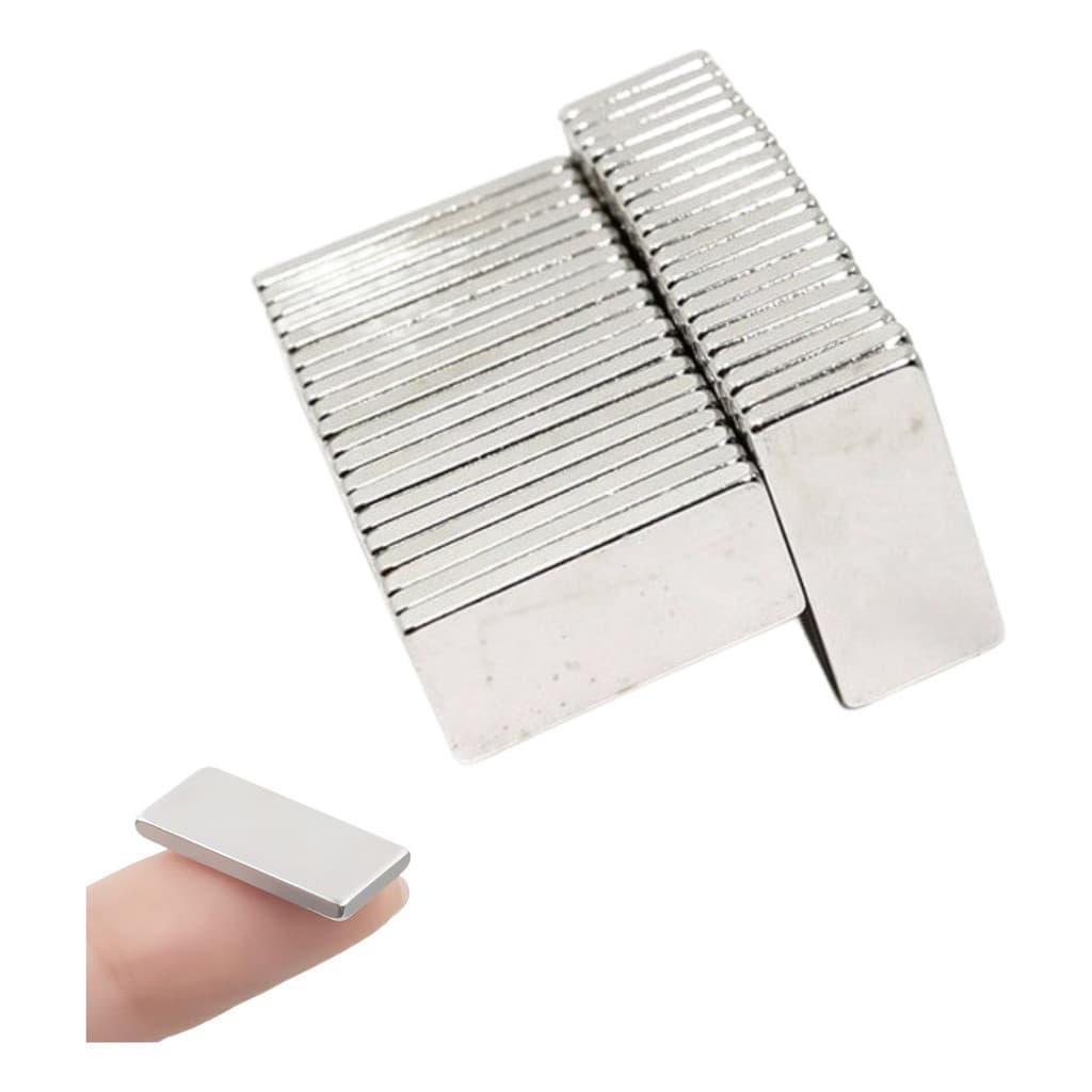 10 Pçs Super Ímã Neodímio 20x10x2 Mm Ima Potente N35