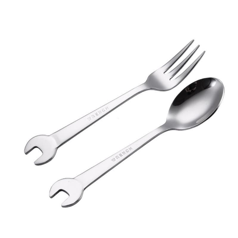 HO 304 Chave Inglesa De Aço Inoxidável Colher Garfo Para Criativa Forma Louça Utensílios De Cozinha Acessórios