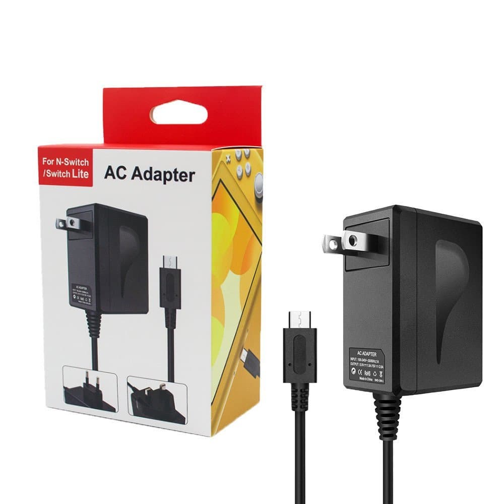 Compatível com carregamento rápido do Switch, adaptador de energia para console de jogos OLED lite.