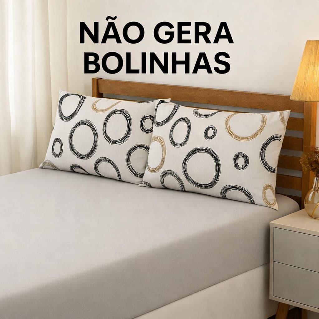 Jogo de Lençol | Solteiro, Casal, Queen | Elástico + Fronha Incluso - 100% Algodão - Malha
