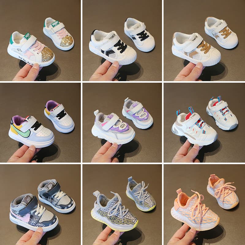 1-2 anos de idade bebê crianças sapatos casuais tênis sola macia meninas bebê criança sapatos outono meninos esportes pa
