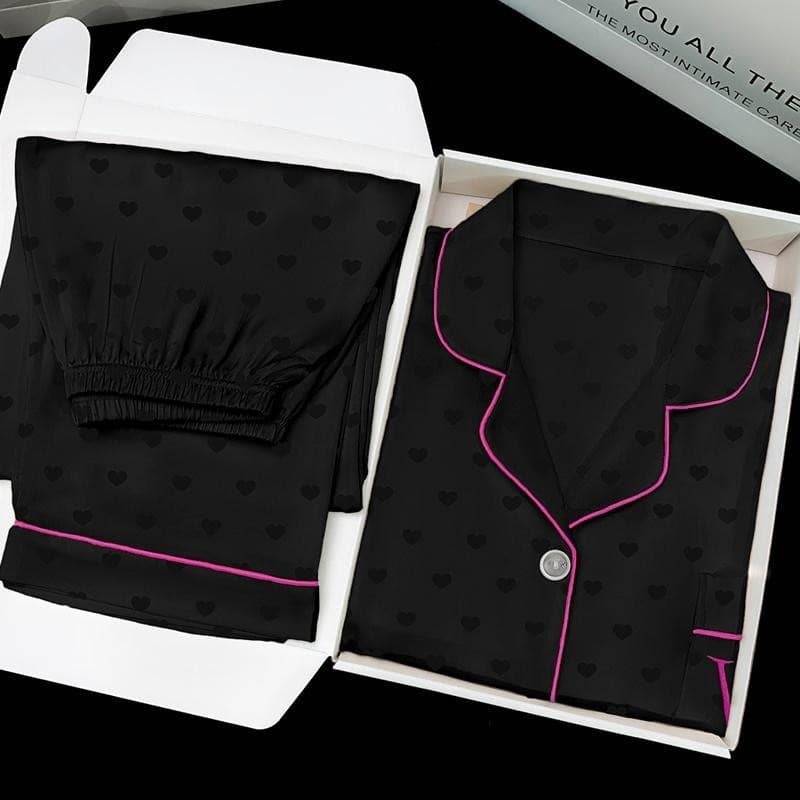 Victoria Luxury Jacquard Silk Pijama Feminino Calças De Manga Curta Conjunto De Roupas Para Casa