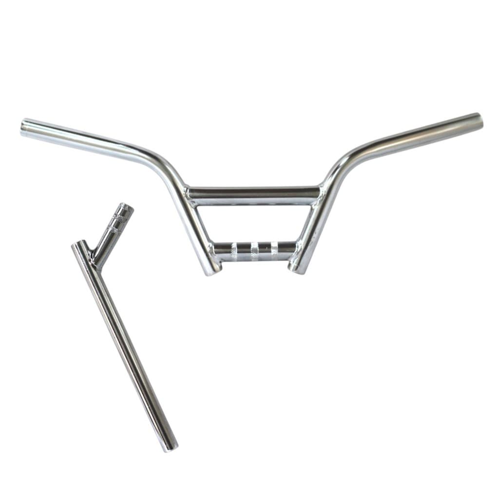 GUIDÃO TEEN CROSS ARO 16 CROMADO EM AÇO FLY BIKE CANOTE Y SELIM PARA BICICLETAS ARO 16 INFANTIL