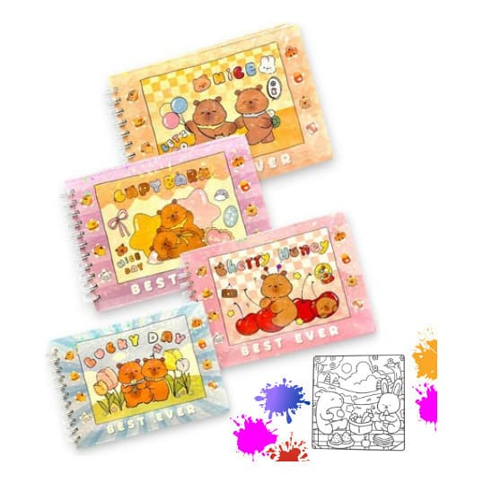Livro De Colorir Infantil Premium Capa Dura Holográfica 48 Paginas