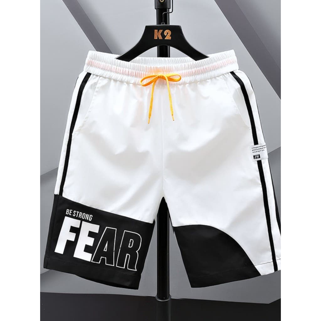 Shorts de verão masculino seda gelo legal Casual secagem rápida calças cortadas esportes costura adolescentes estudantes