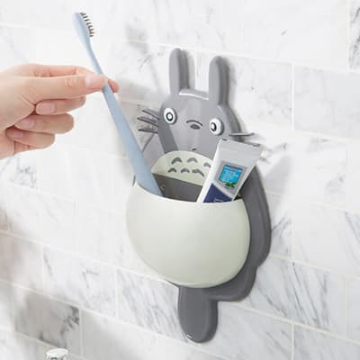 Criativo bonito meu vizinho Totoro titular escova de dentes poderosa ventosa escova de dentes Rack armazenamento banheir