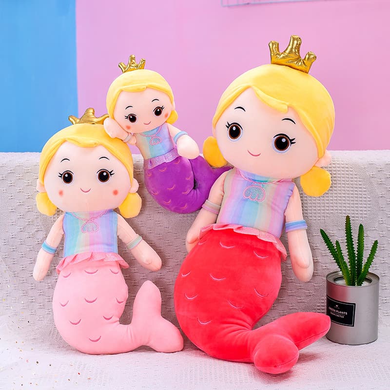 Bonito sereia brinquedo de pelúcia boneca criativa sereia princesa boneca crianças dormir travesseiro feminino presente