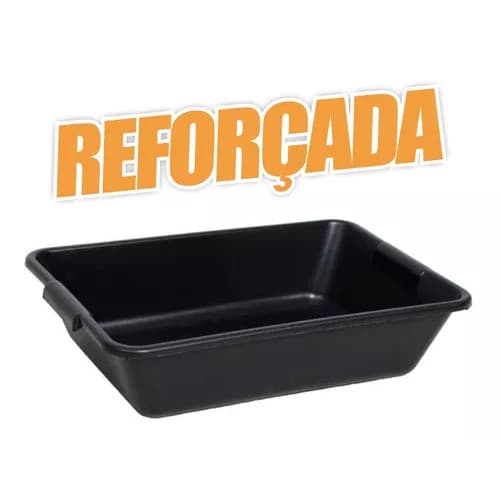 Banheiro de Gato Pequena 20LT Ultra Reforçada PVC Preto Multiuso Qualquer Ambiente Eficaz SB