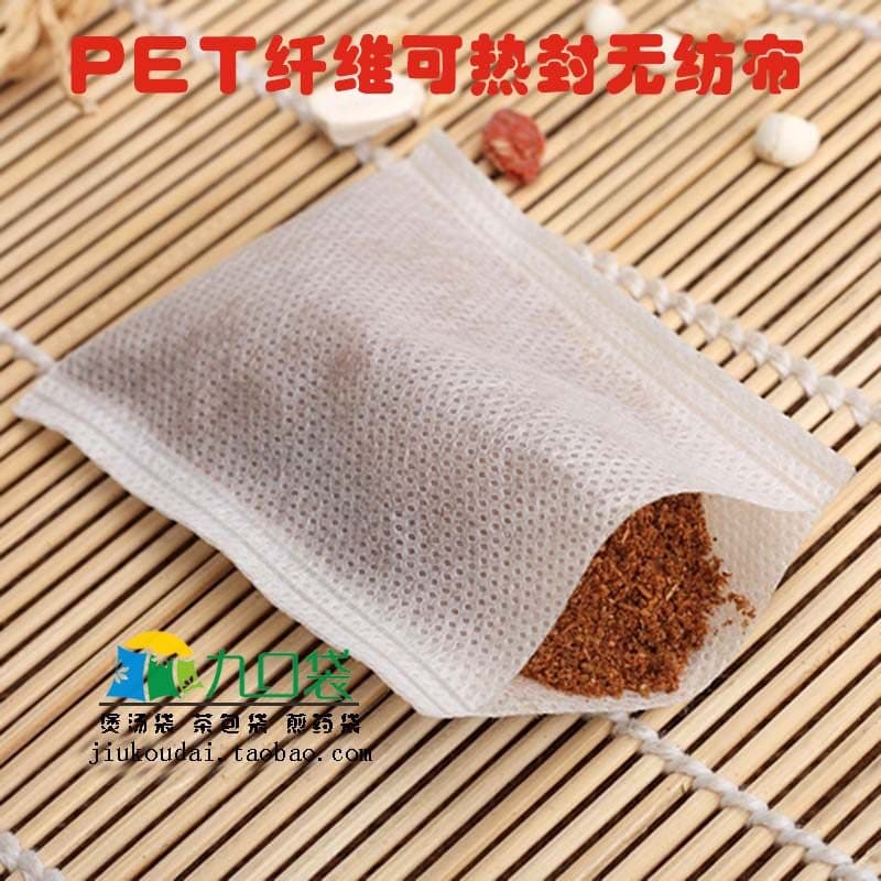 100 sacos de chá não tecidos selados ao calor 6*8cm pequenos sacos de pó de medicina sacos de tempero sacos de chá sacos