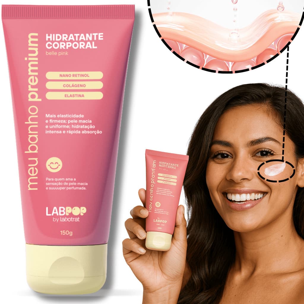 Hidratante corporal pele firme colageno elastina retinol anti idade perfumado  proteção maciez hidratação