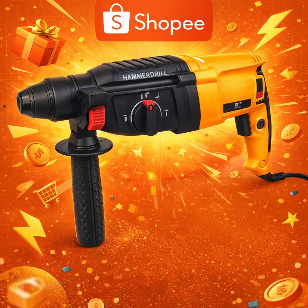 Martelete Rotativo Rompedor 1200W Furadeira Industrial com Maleta Nakasaki