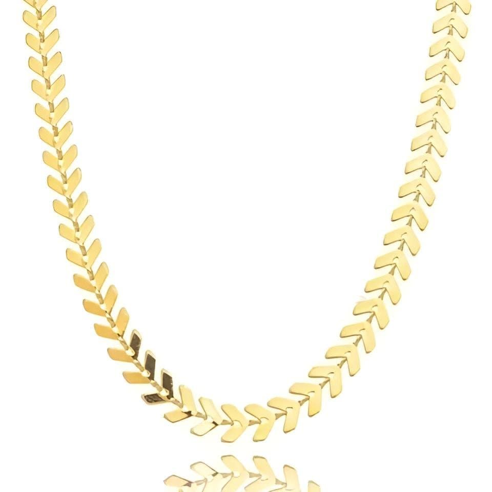 Colar Espinho de Peixe Ouro 18K