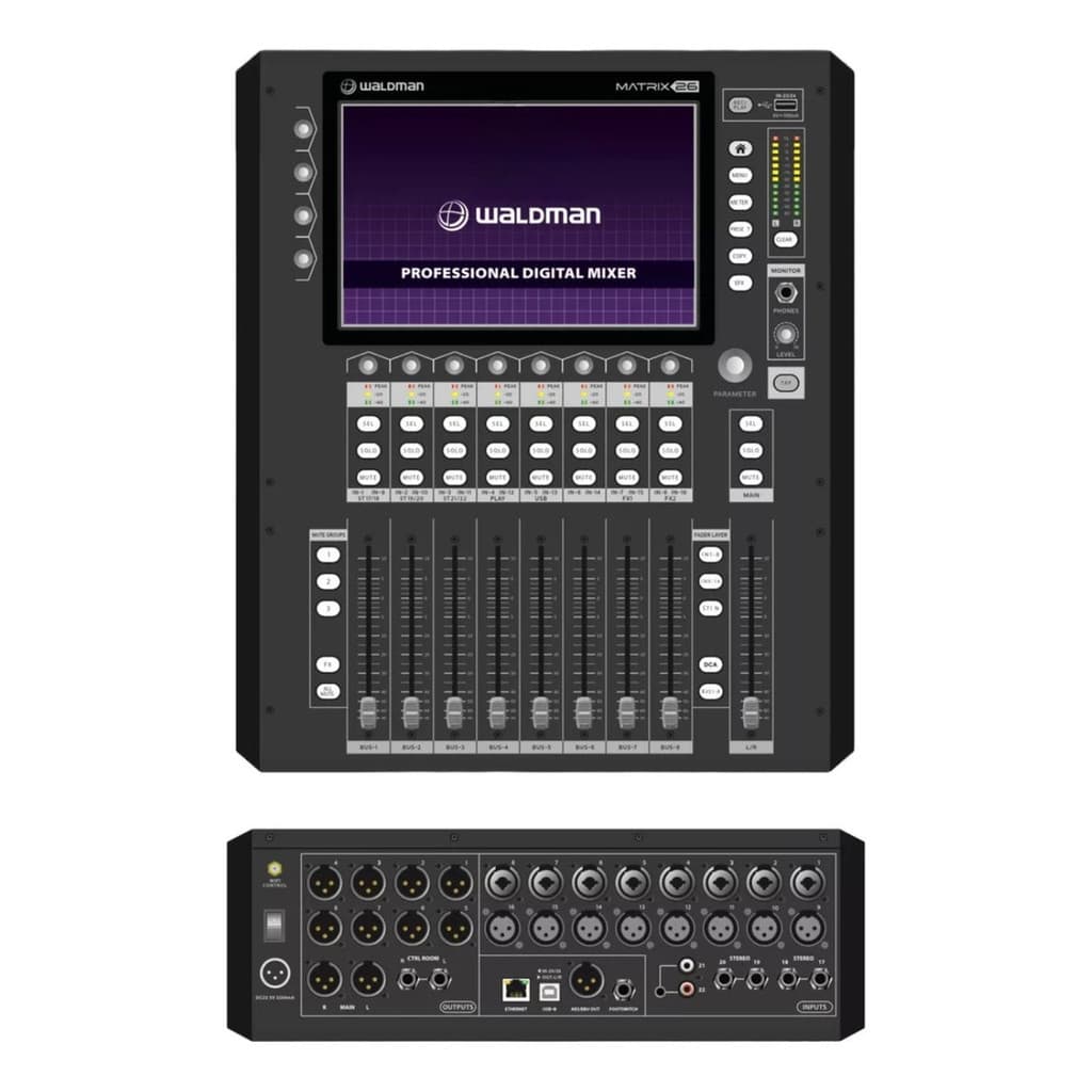 Mesa De Som Digital Waldman Profissional Mixer 26 Canais