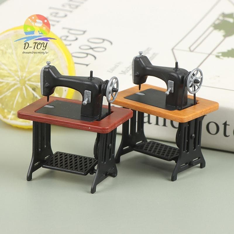 D-Toy 1 : 12 Casa De Bonecas Em Miniatura Máquina De Costura Modelo Boneca Móveis Decoração Brinquedo .