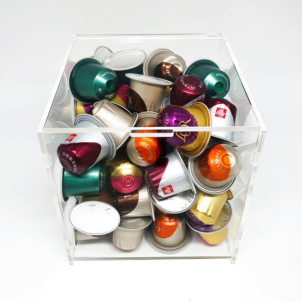 Porta C谩psula Caixa Acr铆lico Nespresso - Compat铆vel com C谩psulas Nespresso庐