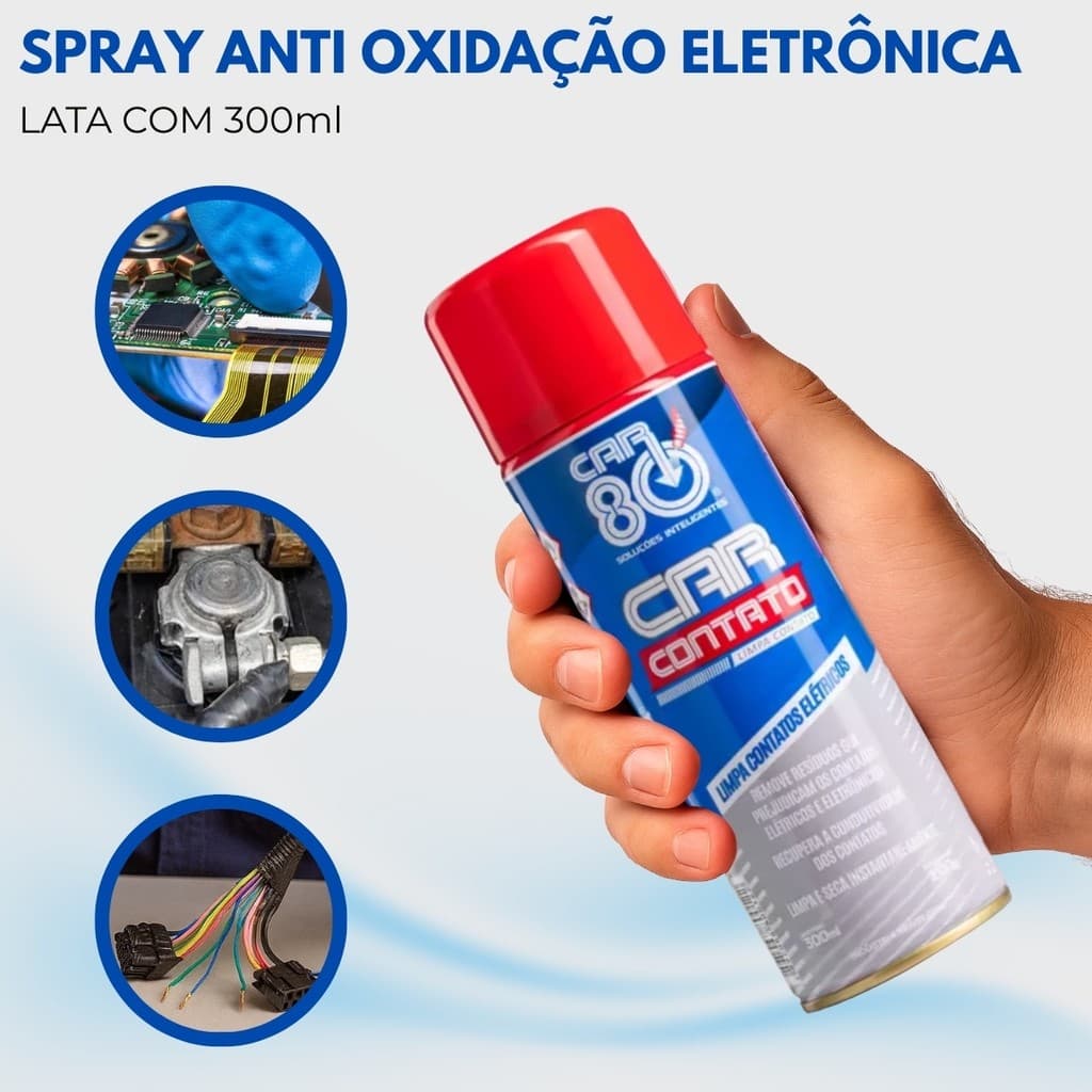 Limpa Contato Líquido Spray Para Placas Chicotes Hardware Uso Domestico Automotivo e Industrial