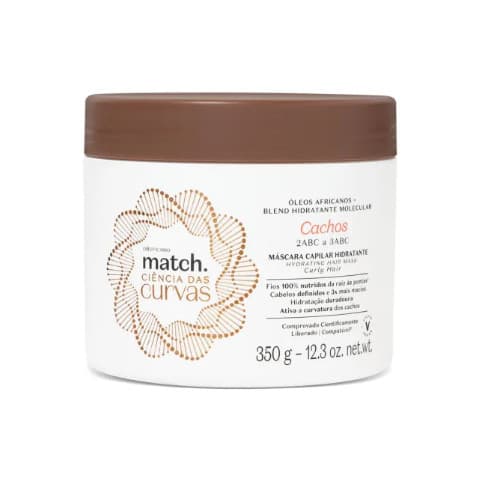 Máscara Capilar Hidratante Match Ciência das Curvas Cachos 350g