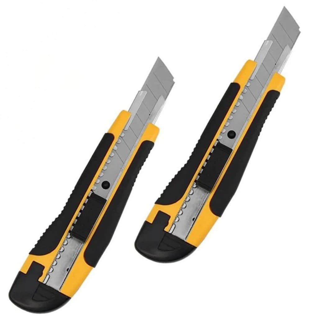 Kit 2 Estilete Emborrachado Profissional Largo 18mm Preciso
