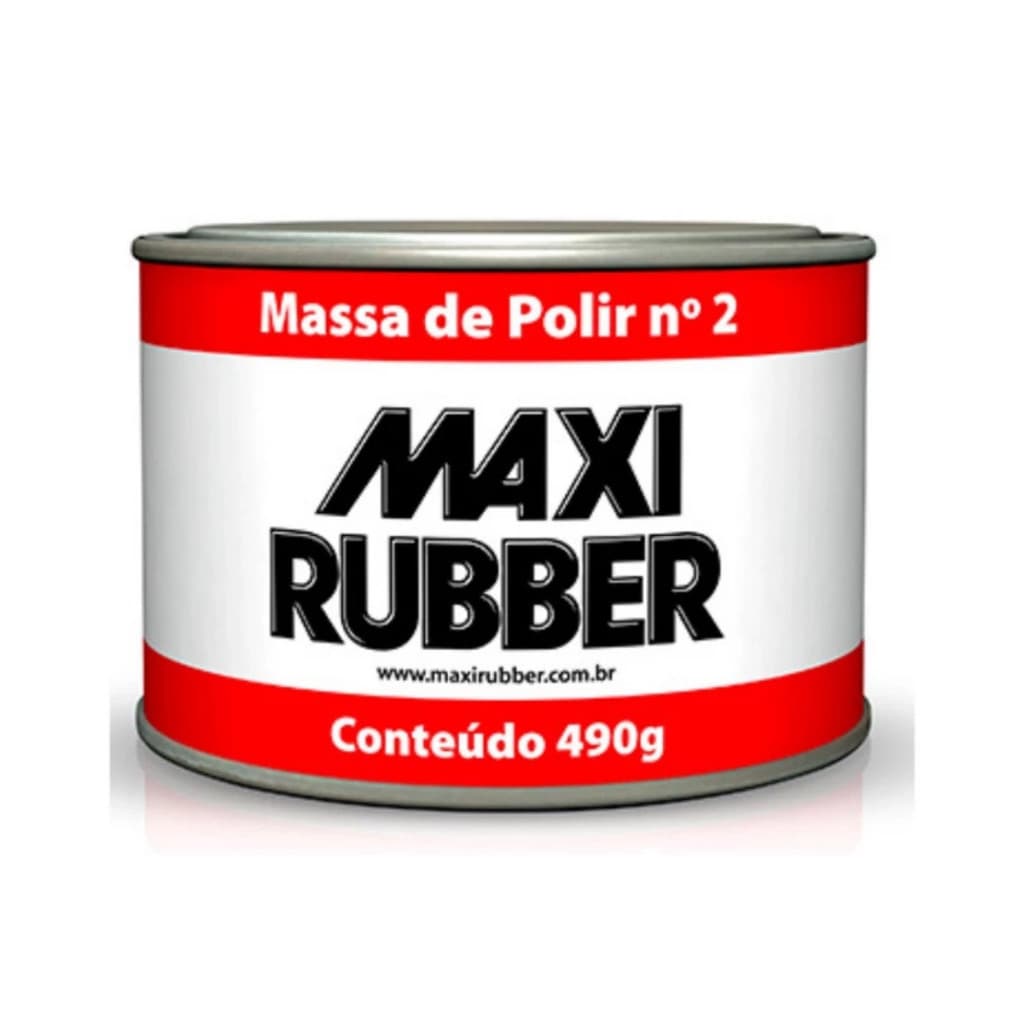 Massa Polir N2 490g Maxi Rubber Para Acabamentos Automotivos