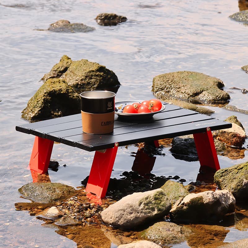 Ao ar livre Mini mesa dobrável barraca de acampamento mesa acampamento jantar portátil mesa café cama do agregado famili