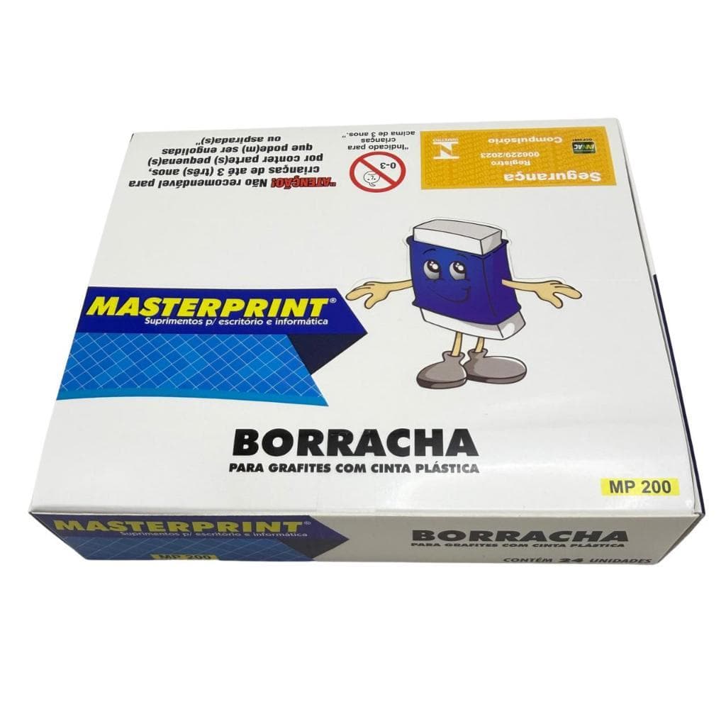 Borracha de Apagar  com Capa Protetora Azul Macia Profissional Pegada Firme Grafite Material Escolar