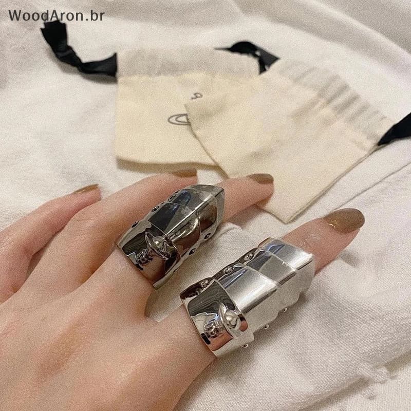 WoodAron 1 Pc Unissex Moda Jóias Presente Acessórios De Anime Oosaki Nana Cosplay Anel Metálico Armadura Pun