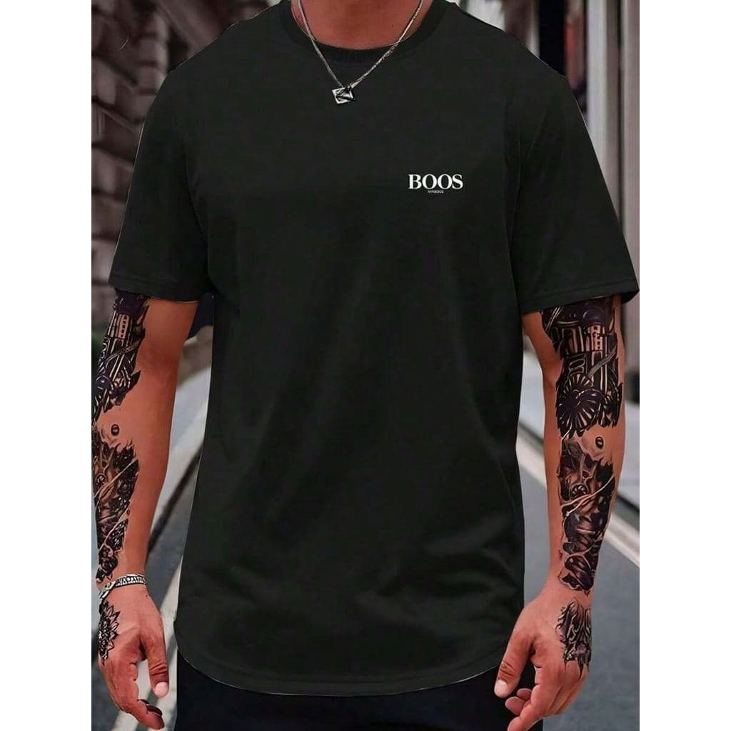 Camiseta Masculina BOS Camisa Malha Premium Blusa Importada Algodao Premium