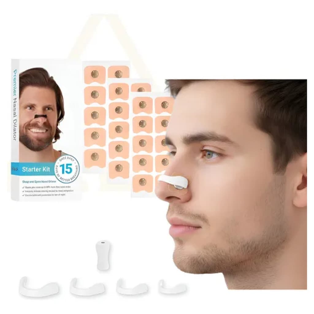Kit Dilatador Respiratório Nasal Magnético Antironco Sono