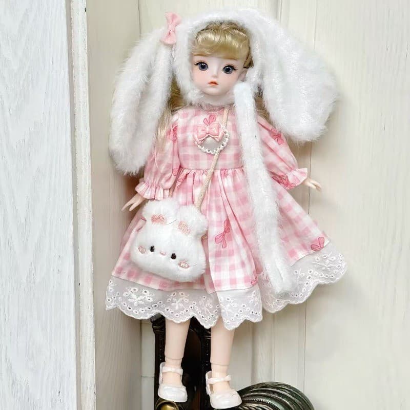 30cm 1/6 Vinil Gordinho Boneca Vestir-Se Lolita Conjunto De Roupas Fofas DIY Meu Presente De Aniversário Brinquedo-& * -