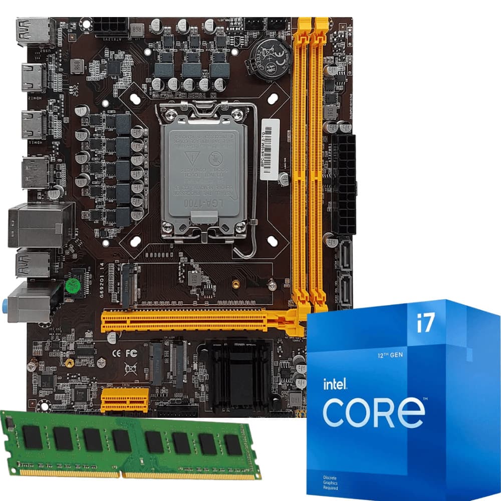 Kit Upgrade H610 + I7 12700f + Mem 16gb Ddr4 + Cooler