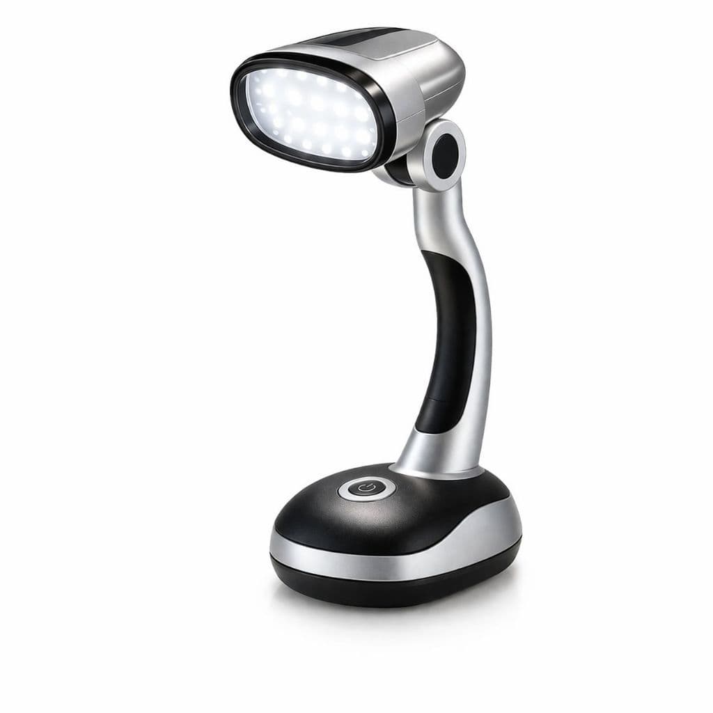 Luminária De Mesa Flexível Articulada Sem Fio Led Leve Dobrável Portátil Leitura