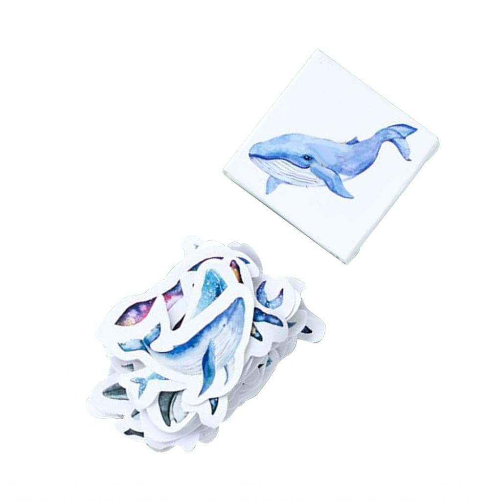 Adesivos de scrapbook conjunto de adesivos de baleia resistência ao desgaste 45 peças para decoração de álbum de fotos