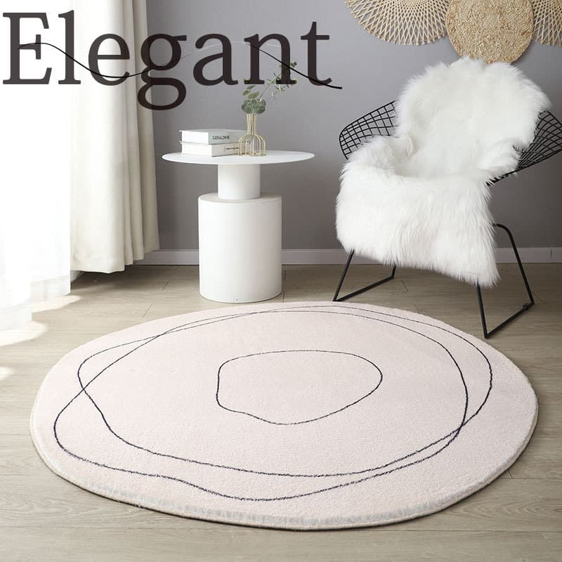 Imitação de caxemira estilo solitário Irregular sala de estar tapete simples quarto estilo INS cobertor de cabeceira est