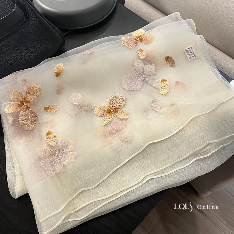 Como um sonho ~ seda misturada High-End bordado à mão lenço de fadas inverno feminino xale caixa de presente presente se