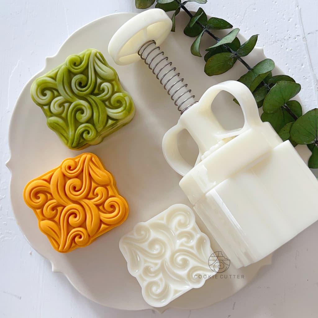 75g toda a vida Mid-Autumn Festival mooncake molde arte abstrata Totem pastelaria cantonesa mooncake prensado à mão ferr
