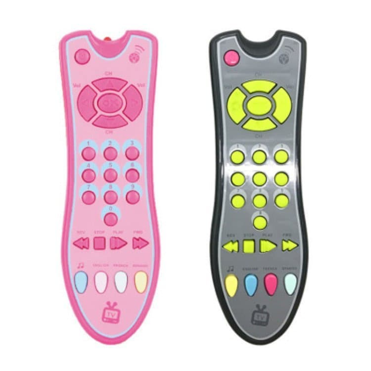 Controle Remoto de Simulação de TV para Bebês, Brinquedo Educacional Infantil com Música e Recursos de Aprendizagem de I