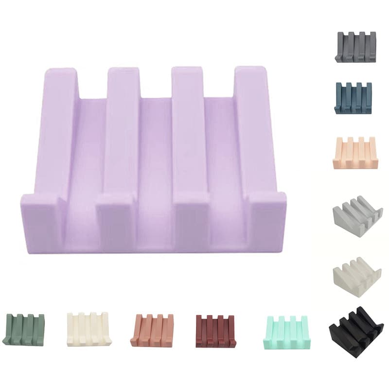 2026 Novo 1 Pc Banheiro Silicone Saboneteira Chuveiro Portátil Suporte De Sabão Mantendo Seco Fácil Limpo Esponja Bandej