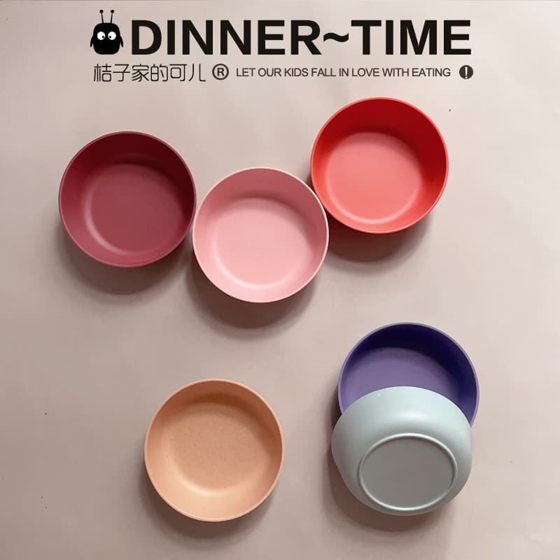 A5 Material Tigela para bebês Crianças Cor sólida Tigela de comida complementar Tigela de arroz Tigela de macarrão Tigel