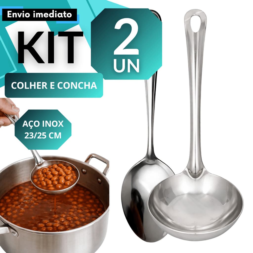 Concha e Colher de Servir Feijão Caldos Arroz Risoto Alta Qualidade Uso Diário Cozinha Buffet Restaurante Self Service