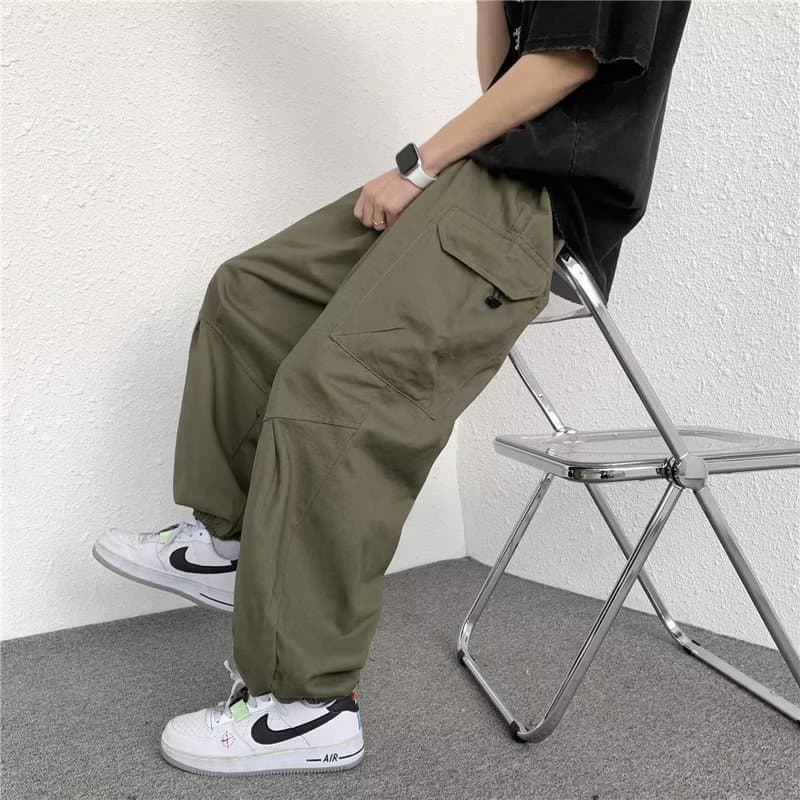 Estilo americano pé-Legging macacão calças masculinas japonês estilo Hong Kong ins High Street Harajuku em linha reta so
