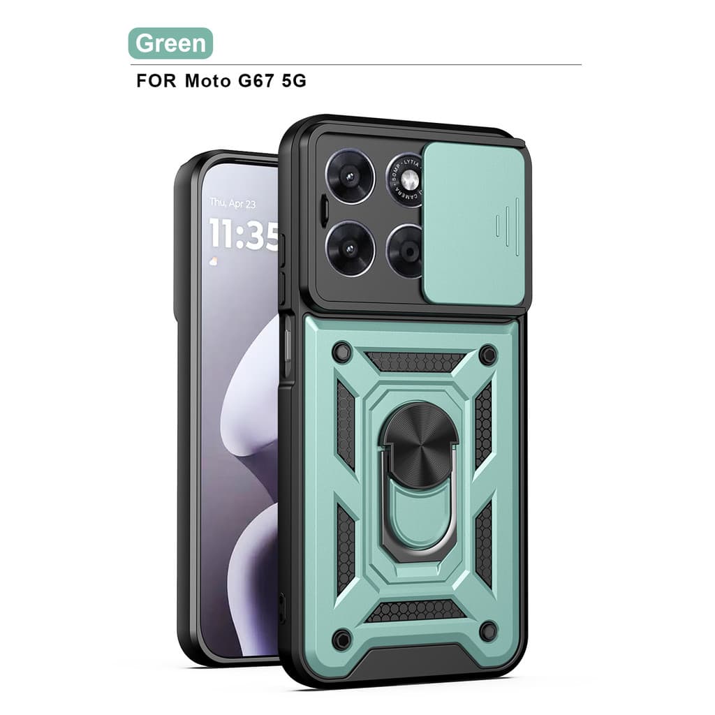Capa De Anel De Lente Protetora YBD Para Motorola G37 G47 Edge 70 Pro Fusion + G77 G67 G57 Power De Nível Militar Anti-Q