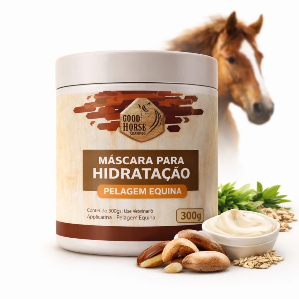 Máscara Hidratante Pelagem Equina 300g Brilho Intenso