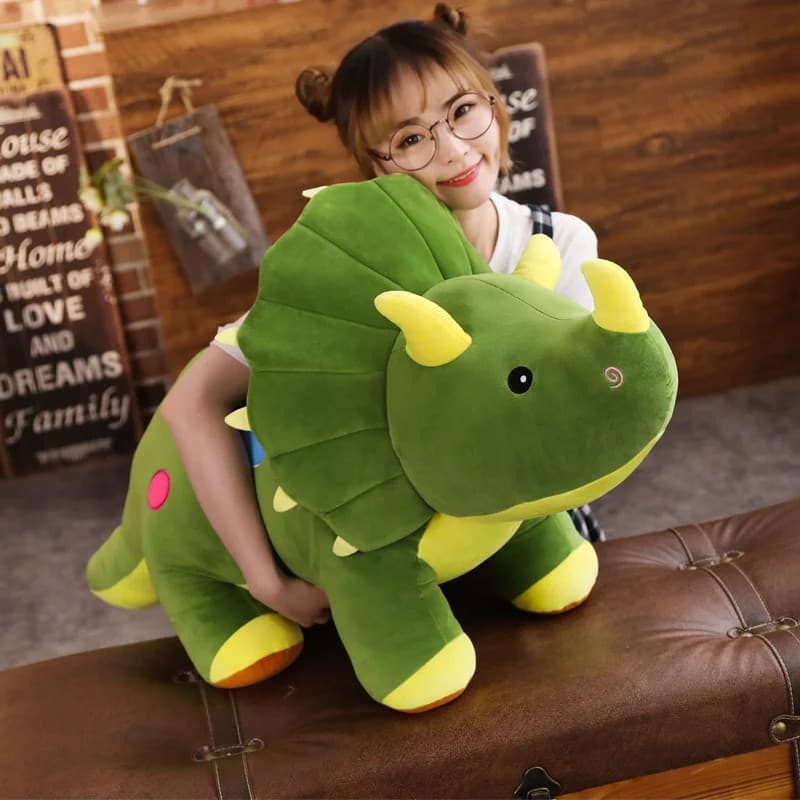 40cm/15.7in Boneca de Dinossauro Brinquedo de Pelúcia Criativo Macio Stegosaurus Triceratops Brinquedo de Pelúcia Brinqu