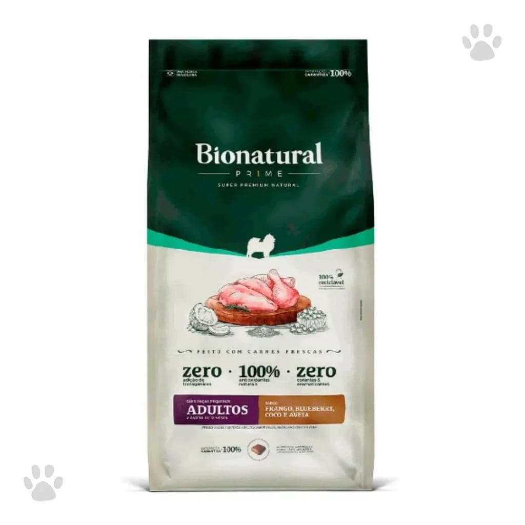 Ração Bionatural Prime Raças Pequenas 15kg Frango E Coco