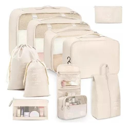 Organizador De Mala De Viagem Feminino Kit Completo Com 10