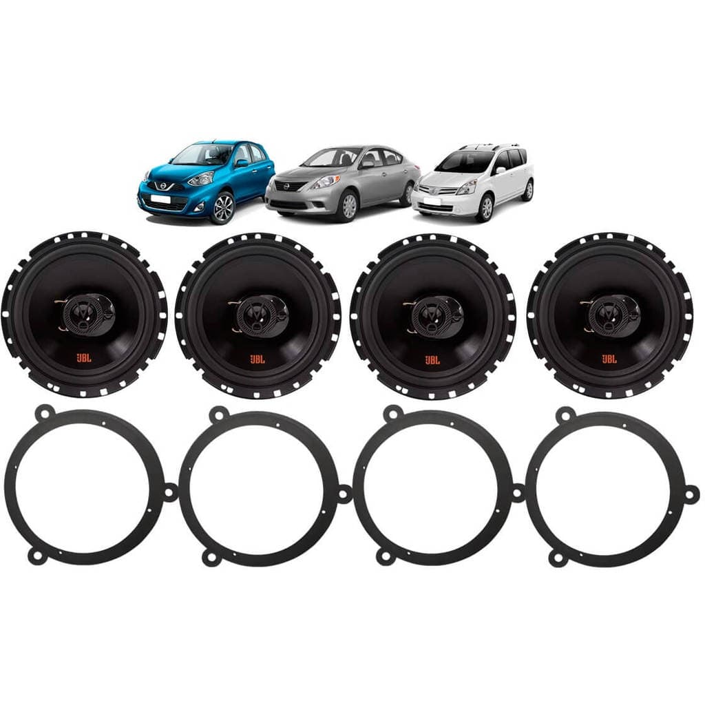 04 Alto Falantes Jbl P/ Nissan March Versa Livina + Aros