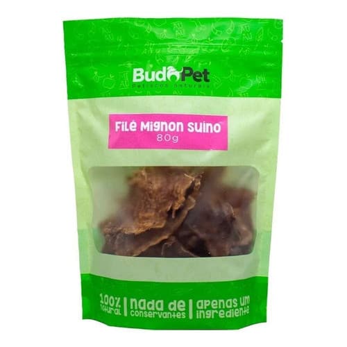 Petisco Natural P/ Cães E Gatos Budopet Filé Mignon Suíno 80g